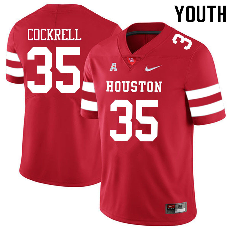Youth #35 Marcus Cockrell Houston Cougars College Football Jerseys Sale-Red - Click Image to Close